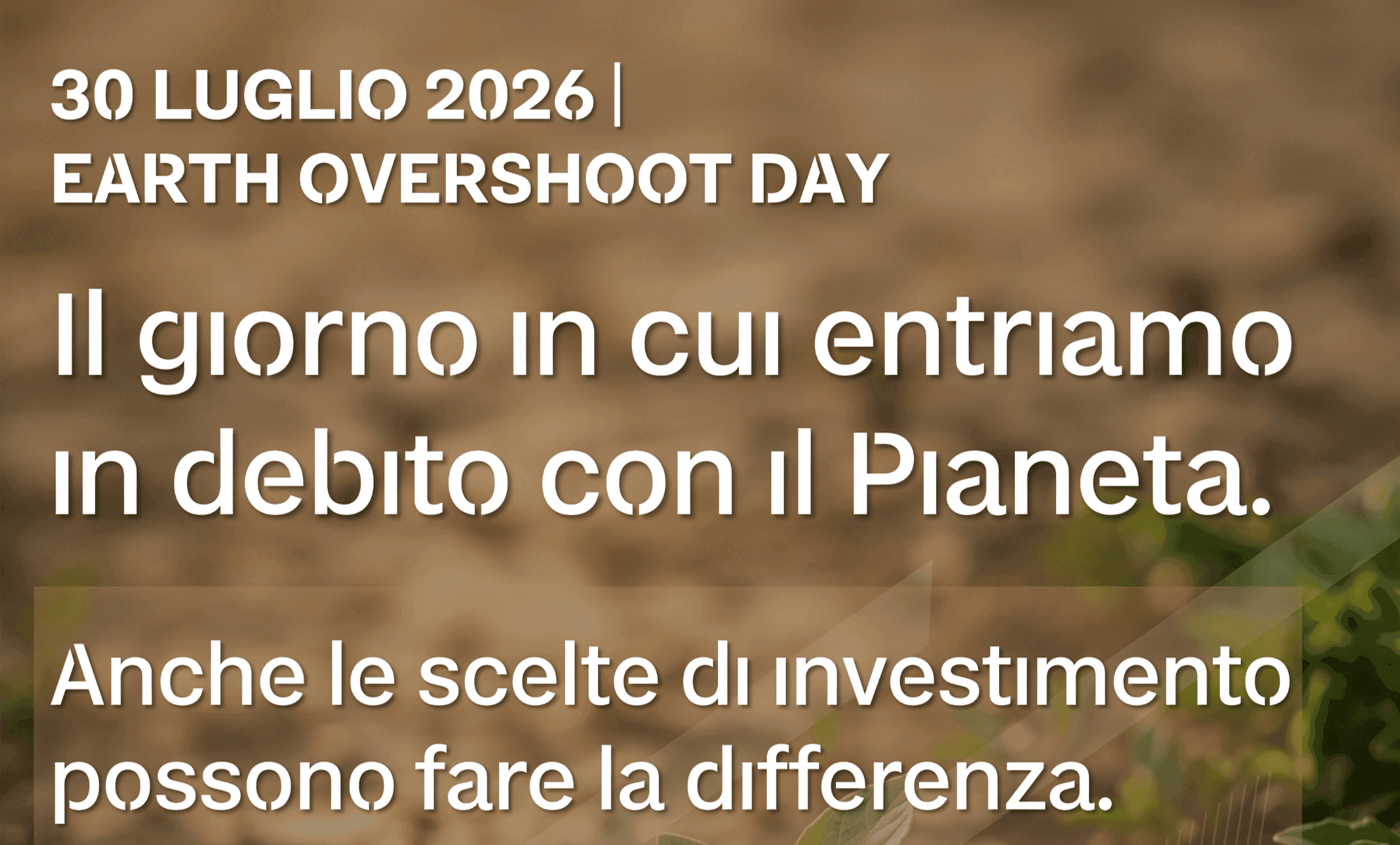 Overshoot Day: il ruolo delle scelte di investimento per cambiare rotta